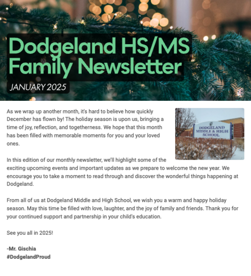 January 2025 DHS/DMS Family Newsletter